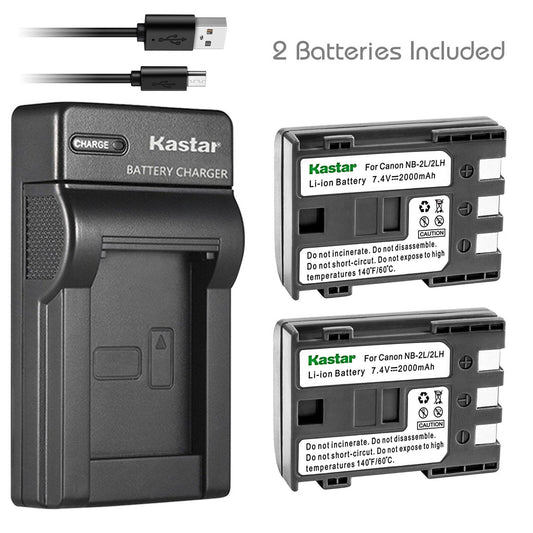 Cargador Usb y 2 Baterías Para Canon Nb-2L Nb-2l12, Nb-2l14